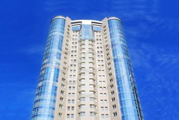 Image of skyscraper with blue sky Russia