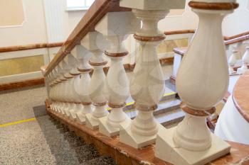 Image of white and gold balustrade pattern