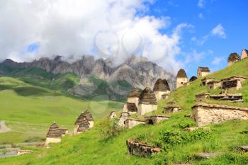 Image of dead town in Caucasus mountains