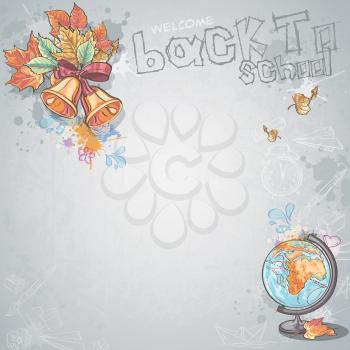 Royalty Free Clipart Image of a Back to School Background