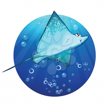 Royalty Free Clipart Image of a Stingray