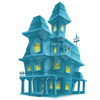 Royalty Free Clipart Image of a Haunted House