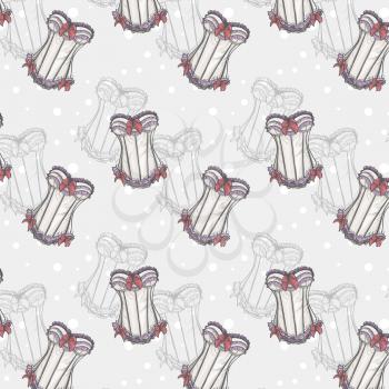 Royalty Free Clipart Image of a Corset Background