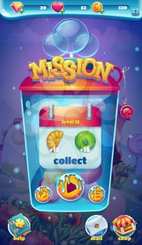 Sweet world mobile GUI mission collect window