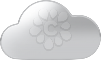 Silver cloud. Highly detailed vector illustration.