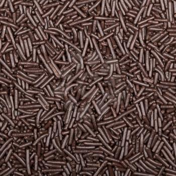 Macro texture of chocolate sprinkles (Dutch hagelslag)