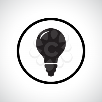 Light bulb flat icon. Creativity, inspiration, new item, ecology concept.