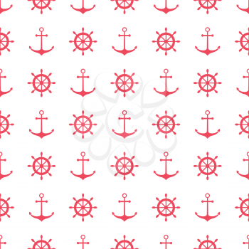 Seamless nautical pattern with anchors. Design element for wallpapers, baby shower invitation, birthday card, scrap booking, fabric print etc. 