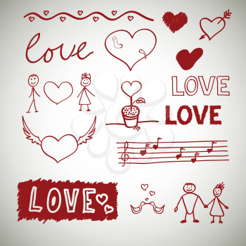 Love sceth, romance doodles