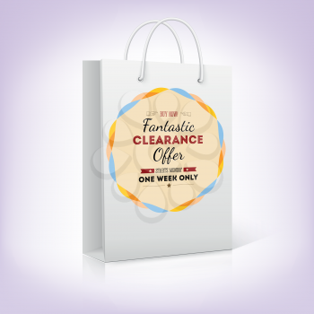 Paper shopping bag with bright pattern fantastic offer, buy now.