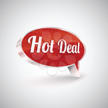 Hot deals vector icon, illustration