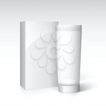 Box and tube of cream for advertising and branding