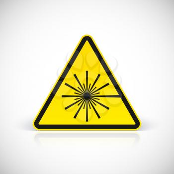 Laser Hazard warning sign.. Vector illustration for your design and presentation.