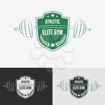 Athletic gym logo concept.  Symbol for sport athletic club, vector illustration.