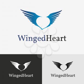 Flying wings Logo template for brending and identity. 