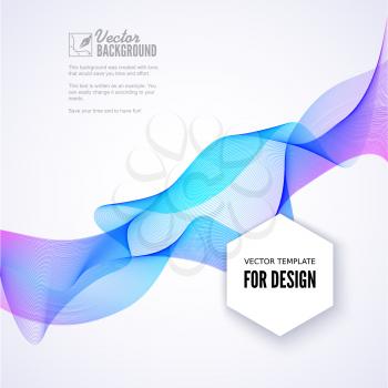Vector abstract waves background. Template for brochure and presentation. Mock-Up for your design