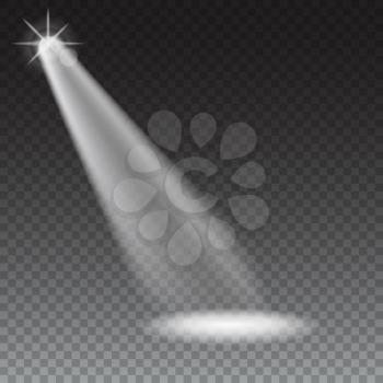 Beams from the spotlights on transparent background. Resizable vector illustration.