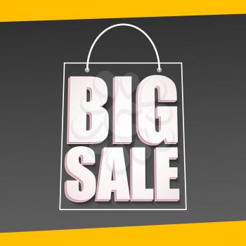 Big sale advertisement. Colorful expressive, attention-drawing banner. Vector editable symbol, easy to change size