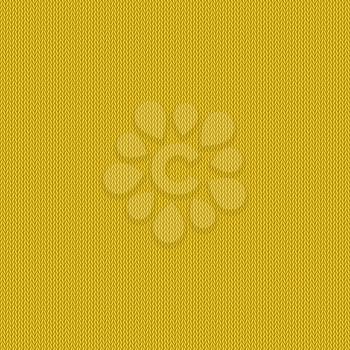 Knitted pattern, yellow background, vector editable resizable illustration