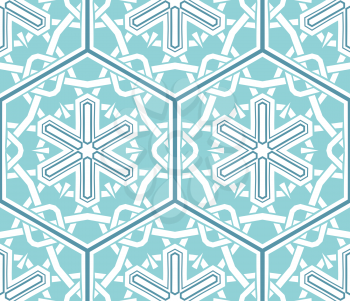 Blue and white background. Geometric elements.