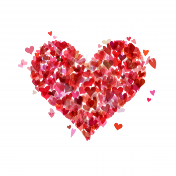 Vector illustration. Isolated on white background. Valentine's template.