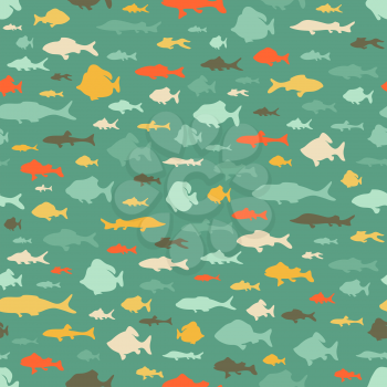 Various fish in the sea.