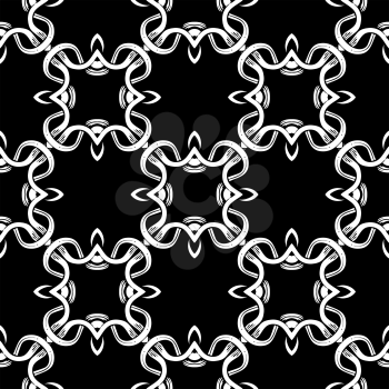 Black and white hand-drawn texture. Various geometric elements.