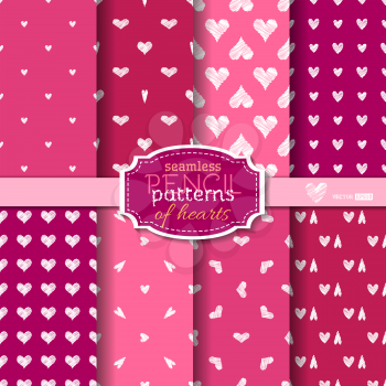 Romantic pink and white backgrounds. Valentine's day design. Various wallpapers.
