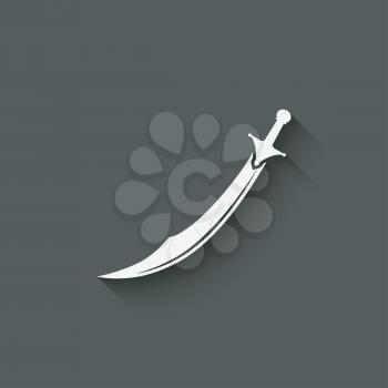 Arabian saber scimitar - vector illustration. eps 10