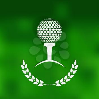 golf symbol green blurred background - vector illustration. eps 10