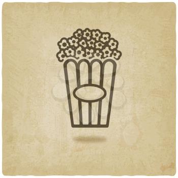 popcorn old background - vector illustration. eps 10