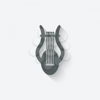 lyre music design element - vector illustration. eps 10