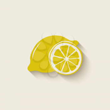 lemon fruit icon - vector illustration. eps 10
