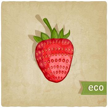 strawberries eco background - vector illustration. eps 10