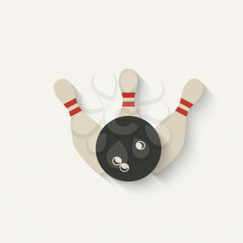 bowling sport icon - vector illustration. eps 10