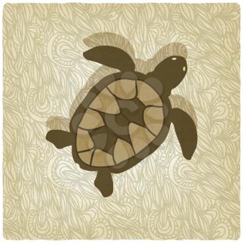 turtle old background - vector illustration. eps 10