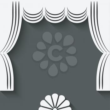 theater stage with curtains - vector illustration. eps 10