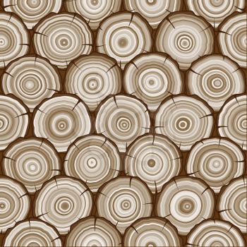 tree rings seamless pattern- vector illustration. eps 8