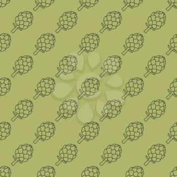 artichoke green seamless pattern - vector illustration. eps 8