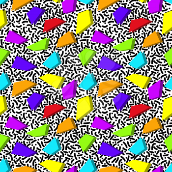 bright rainbow abstract seamless pattern in style of the 80s. vector illustration - eps 8
