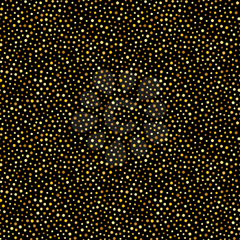golden seamless pattern black background. vector illustration - eps 8