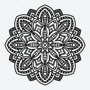 floral ornament. circular pattern - vector illustration. eps 8