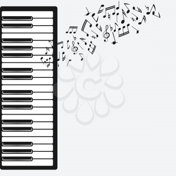 music background with piano. vector illustration - eps 8