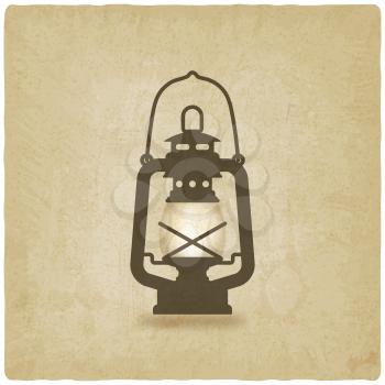 oil lantern old background. vector illustration - eps 10