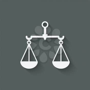 scales justice symbol - vector illustration. eps 10