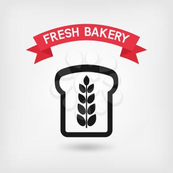 bread symbol. bakery sign. vector illustration - eps 10