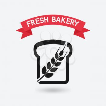 bread symbol. bakery sign. vector illustration - eps 10