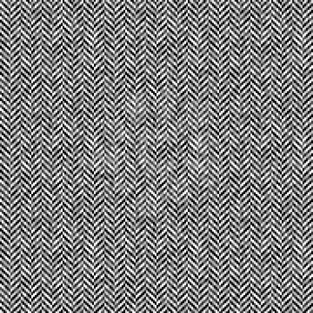 Gray herringbone tweed seamless pattern. Vector illustration