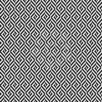 Black and white rhombus tweed seamless pattern. Vector illustration