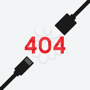 disconnect error symbol. 404 Error page. vector illustration - eps 10